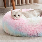 WESTERN HOME WH Calming Dog & Cat Bed, Anti-Anxiety Donut Cuddler Warming Cozy - Image 2