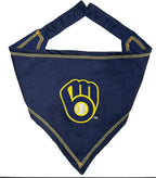 Pets First MLB Milwaukee Brewers TIE Bandana, Large/Extra Large. Dog Bandana by PETSFIRST