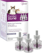 COMFORT ZONE Multi Cat Calming Diffuser Refill, 3 Pack – Cat Calming Pheromone by ComfortZone