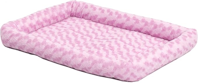 MidWest Homes for Pets QuietTime Fashion XS Dog Bed – Pink Faux Fur Bolster by MidWestHomesForPets