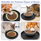 BNOSDM 2 Pack Cat Feeding Mat Pet Silicone Food Mat Black Dog Feeding Mats - Image 8