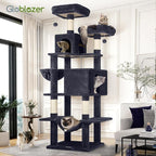 Globlazer Cat Tree Tower, 76-Inch Extra Tall Multi-Level Cat Furniture - Image 7