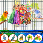 KATUMO Conure Toys, Bird Grass Mat Parakeet Shredder Hanging Toy Cockatiel - Image 5