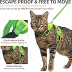 PUPTECK Cat Harness and Leash Set Escape Proof, Reflective Adjustable Soft Mesh - Image 3