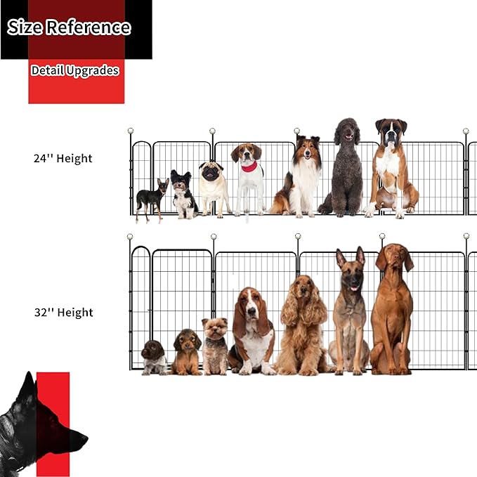 Puppy Playpen Indoor/Outdoor, 6 Panels Dog Pen Play Pen - Image 5