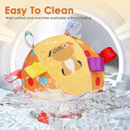 Dog Squeaky Plush Toy with Straps, 6-Inch Soft Stuffed Ball with Cotton - Image 5