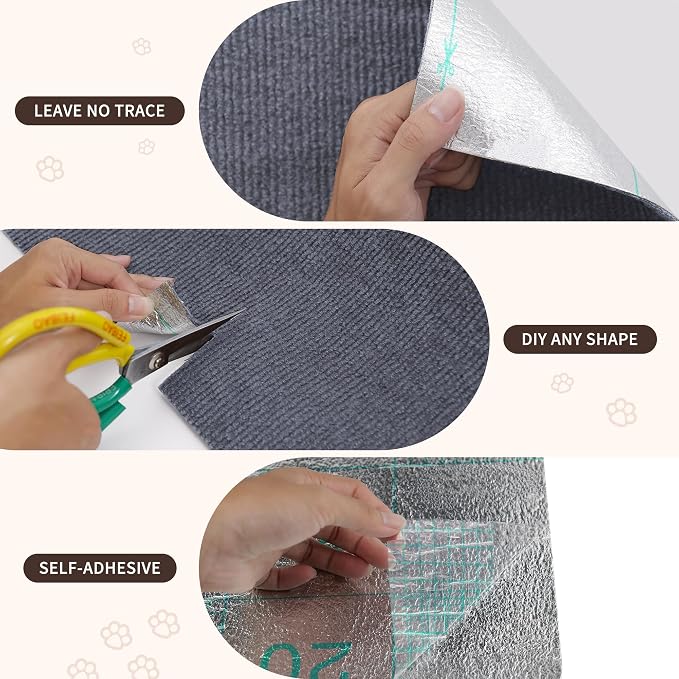 Cat Scratch Furniture Protector, Self-Adhesivet Scratch Mats Deterrent - Image 6