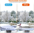 Bird Bath Heater for Outdoors in Winter, 70w Birdbath Deicer Thermostatic - Image 5