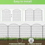 Decorative Garden Fence 40in x12ft, 5 Pack No Dig Fence Animal Barrier - Image 3