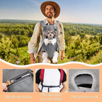 Dog Carrier Backpack, Pet Front Carrier Backpack Legs Out Dog Chest Carrier - Image 4