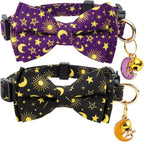 2 Pack Cotton Cat Collar with Bow Tie and Bell by Unknown
