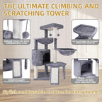 Xin Three Layer Cat Tree with Cat Condo and Two Hammocks - Image 5