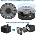 AISITIN Outdoor Solar Garden Fountain 3.5W Solar Pump Outdoor Pond - Image 7