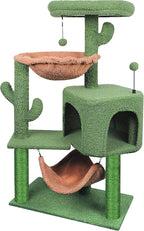 YUNIQUE Cat Tree with Cat Condo Scratch Post and Big Hammock - Image 3