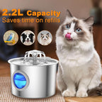 Cat Water Fountain Advanced 304 Stainless Steel 2.2L/74oz - Image 3