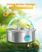 oneisall Dog Water Fountain for Large Dogs, 7L/230oz/1.8G Stainless Steel Dog - Image 5