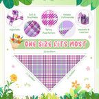 Sweetude 60 Pcs Spring Plaid Dog Bandanas Bulk Spring Pet Scarf Bibs Adjustable - Image 3