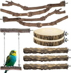 8pcs Bird Perches for Cage, Natural Wood Bird Perch for Parakeet/Cockatiel by CAMATET