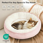 Love's cabin Round Donut Cat and Dog Cushion Bed, 20in Pet Bed - Image 5
