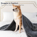 Waterproof Dog Blankets Dark Grey, Soft Fluffy Sofa Car Bed Protector, - Image 5