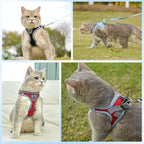 SCENEREAL Cat Harness and Leash Set Escape Proof, Adjustable Soft Air Mesh - Image 6
