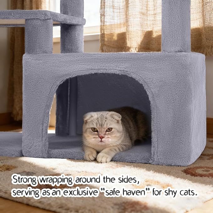 YUNIQUE Multi-Functional Cat Tree Tower, Big Cat Condo - Image 4