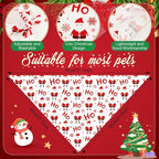 Chunful 100 Pieces Christmas Dog Bandanas Bulk Red and White Xmas Bandanas - Image 3