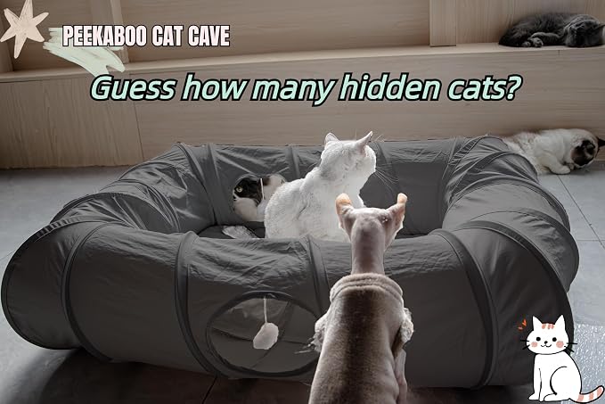 XxingSheep 4 Ways Shuttled XL Cat Tunnel Bed - Image 2