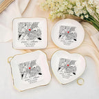 Custom Location Map Engaged Ring Dish Engagement Gift, Jewelry Tray Gifts - Image 3