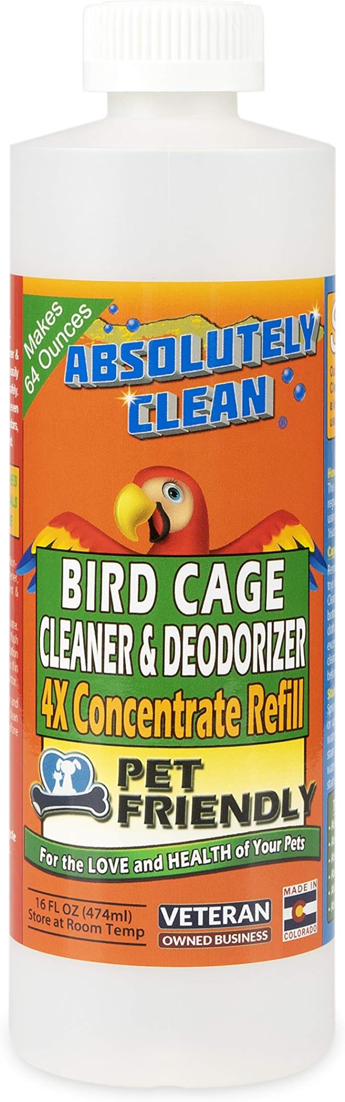Absolutely Clean Amazing Bird Cage Cleaner and Deodorizer by AbsolutelyClean