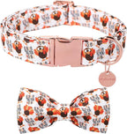 Thanksgiving Dog Collar with Bow Tie, Turkey Cotton Bowtie Collar by UPURARAPUP