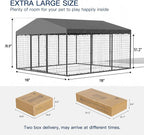 Kullavik 10x10x6 FT Large Outdoor Dog Kennel, Anti-Rust Galvanized Steel Dog Pen - Image 6