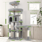 Globlazer Extra Large Platform Cat Tree, 65in Sturdy Cat Tree - Image 7