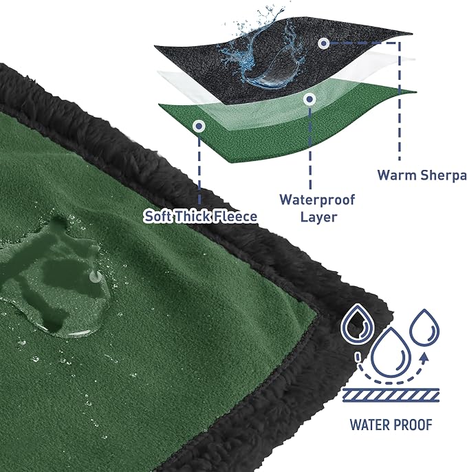 Kritter Planet Waterproof Bed Blanket, Washable Stain Proof Pad Bed Cover - Image 3