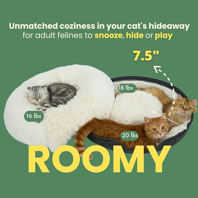 CATTASAURUS Peekaboo Cat Cave for Multiple & Large Cats Up to 30-45 Lbs - Image 6