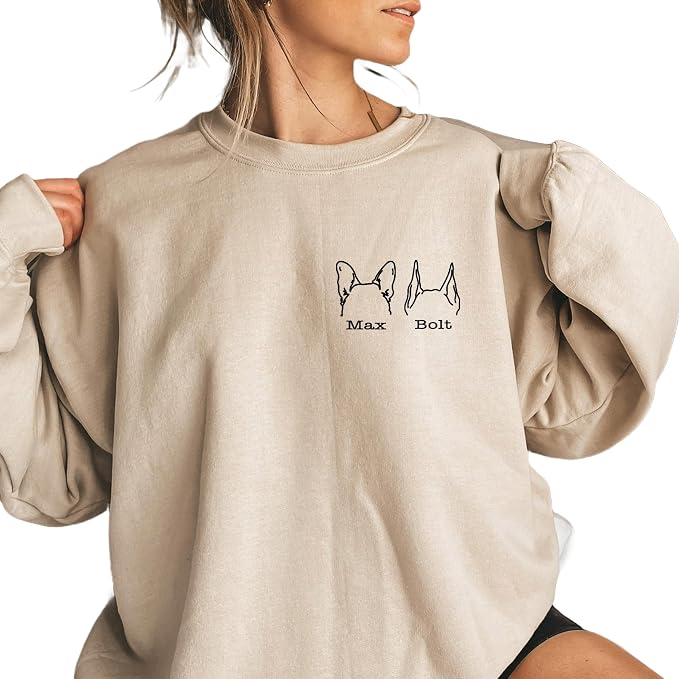 Custom Dog Mom Shirt for Women Pet Ears Sweatshirt - Image 4