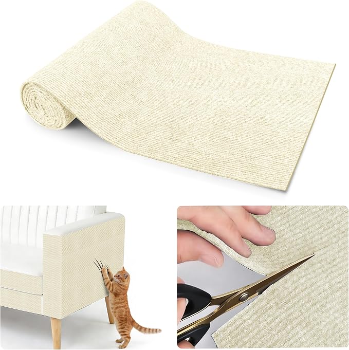 Cat Scratching mat Self-Adhesive, Trimmable Furniture Protector by ALEIFLEforKidsAdultsCosplayGift
