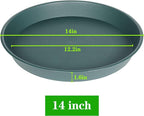 2 Pack of 14 inch Plant Saucer, 1.7" Depth Tray, Large Deep Garden Plastic - Image 2