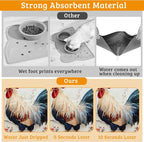 Dog Bowl Mat, Chicken Painting Pet Feeding Mat - Image 3