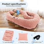 Human Dog Bed, Washable Faux Fur Pet Bed - Image 5