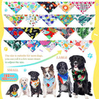 150 Pcs Hawaiian Dog Bandanas Bulk Pet Bibs Colorful Triangle Scarf Pet Bandanas - Image 3