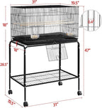 Yaheetech 47-inch Rolling Breeding Flight Bird Cages - Image 4
