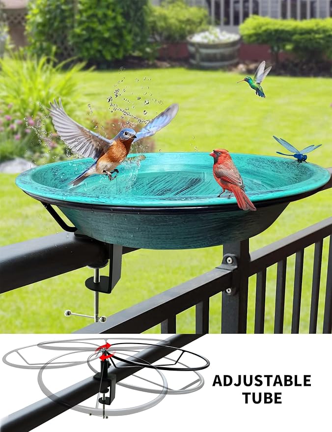 Deck Mounted Bird Bath for Outside, Detachable Birdbath Bowl - Image 5