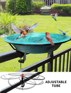 Deck Mounted Bird Bath for Outside, Detachable Birdbath Bowl - Image 5