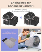 Expandable Pet Carrier: NOBLE DUCK Soft-Sided Cat Dog Carrier 17x11.8X Inches - Image 4