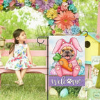 Artofy Welcome Easter Bunny Dog Small Decorative Garden Flag, French Bulldog - Image 6