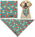 Fall Dog Bandana – Green Maple Leaf Triangle Scarf - Image 4