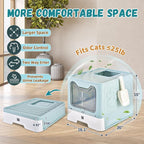 Enclosed Cat Litter Box with Lid Foldable Potty, Drawer Type Extra Large Cover - Image 2