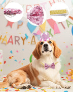 PET SHOW Pink Floral Hat, Bandana & Collar Bows Charms Set - Image 7