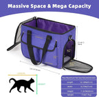 Cat & Dog Carrier for Pets Up to 15 Lbs, Airline Approved Soft-Sided - Image 2